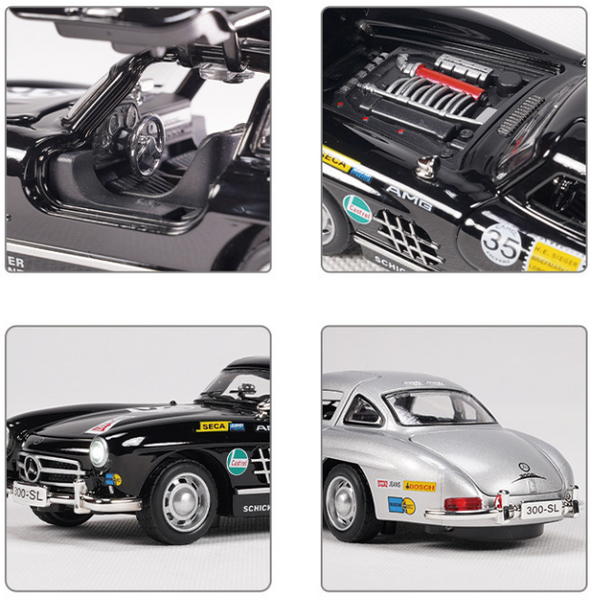 Mercedes-Benz 300SL W198 серебристая масштаб 1:32 M-300SL фото