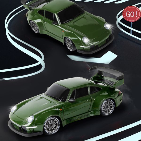 Машинка на радиоуправлении Porsche 911 зеленый для дрифта S814-2 фото