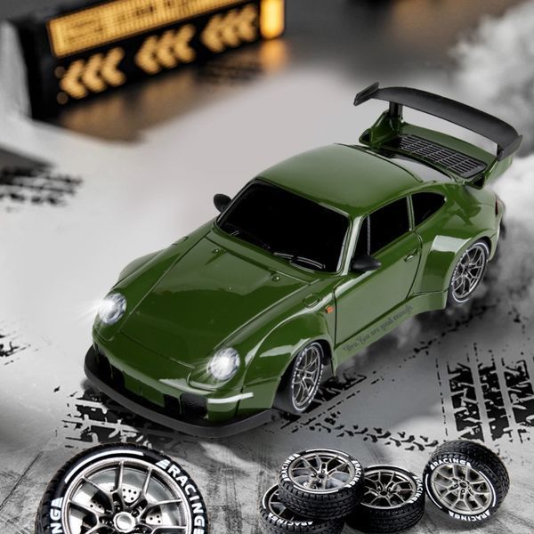 Машинка на радиоуправлении Porsche 911 зеленый для дрифта S814-2 фото