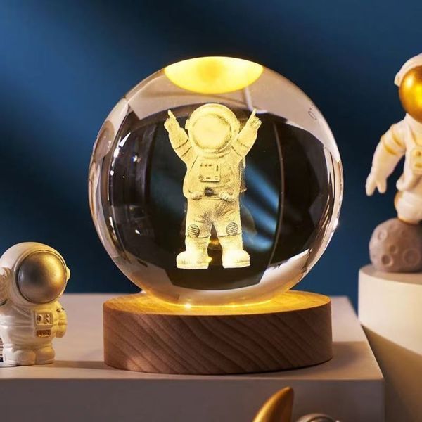 Нічний 3D світильник "Космонавт" LB(6) фото
