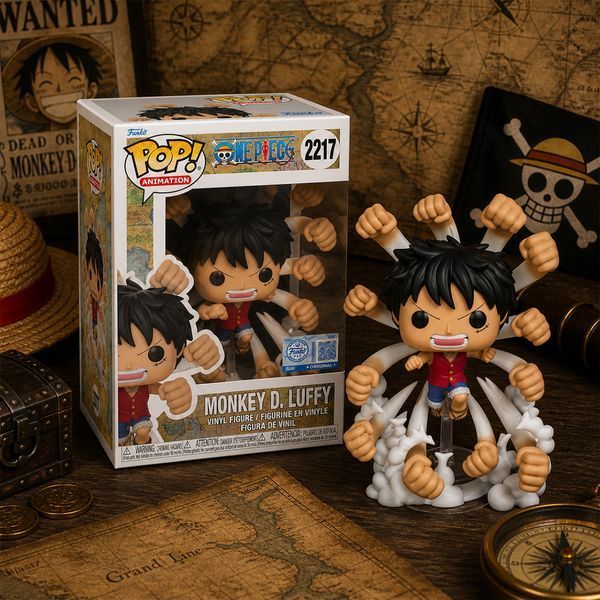 Игровая фигурка Funko POP! серии Большой куш - Луффи (Гому Гому но Гатлинг) 92222 фото