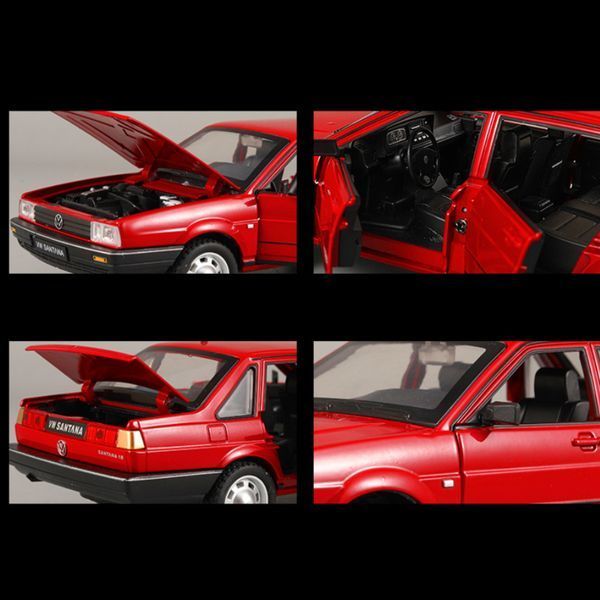 Volkswagen Santana 1984 червона масштаб 1:24 2431 фото