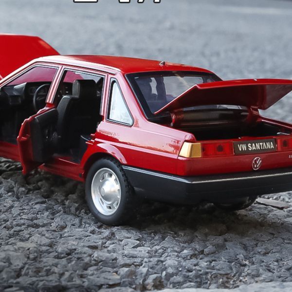 Volkswagen Santana 1984 червона масштаб 1:24 2431 фото