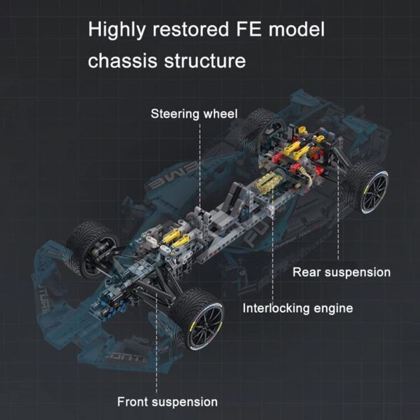 Конструктор CaDA Formula E: Перегоновий болід 1:10 (C64004) С64004 фото